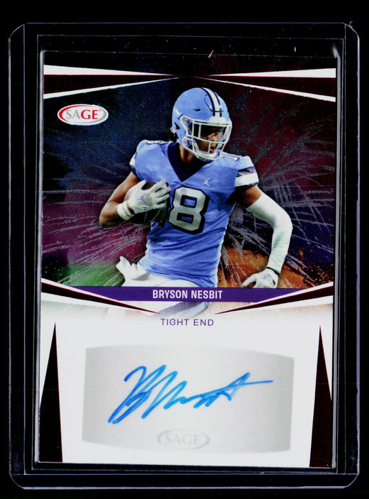 2025 SAGE Autograph Purple Bryson Nesbit Auto #A-BN - front