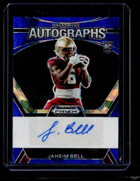 2024 Panini Prizm Draft Picks Jaheim Bell Draft Picks Autographs Orange Wave Rookie Auto /75 #DPA-JBL - front