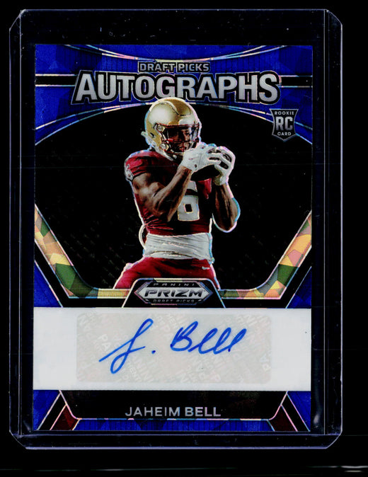 2024 Panini Prizm Draft Picks Jaheim Bell Draft Picks Autographs Orange Wave Rookie Auto /75 #DPA-JBL - front