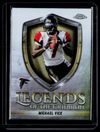2025 Topps Chrome Legends of the Gridiron Michael Vick LOG-2 Refractor - front
