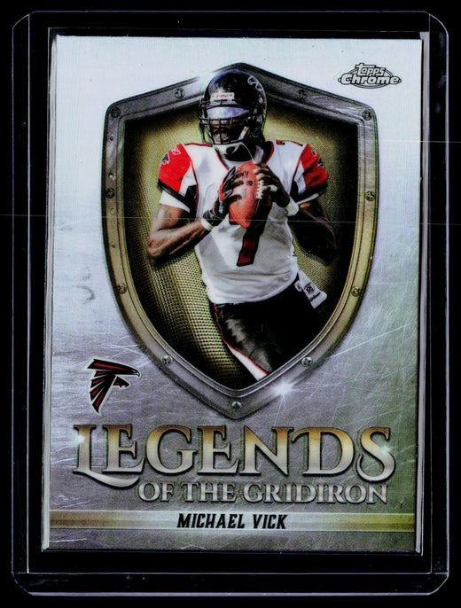 2025 Topps Chrome Legends of the Gridiron Michael Vick LOG-2 Refractor - front