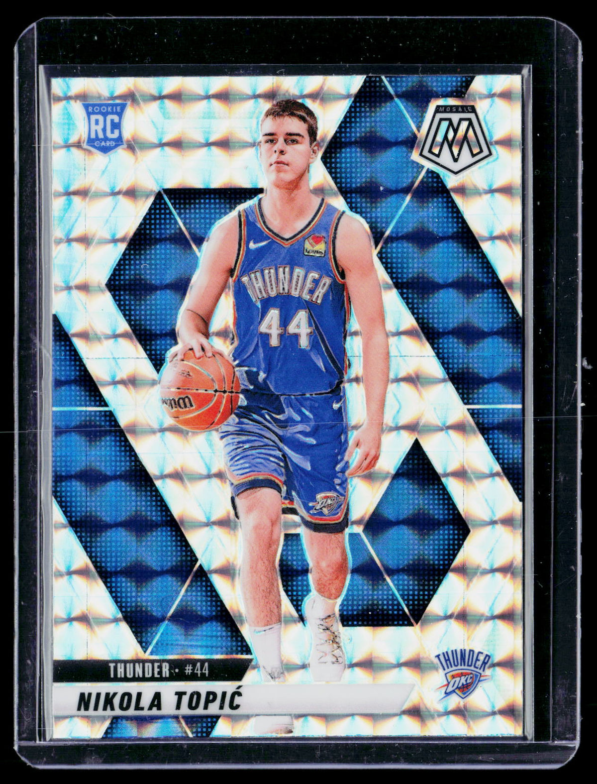 2024-25 Panini Mosaic Basketball Nikola Topić Rookie Card #242 Thunder - front