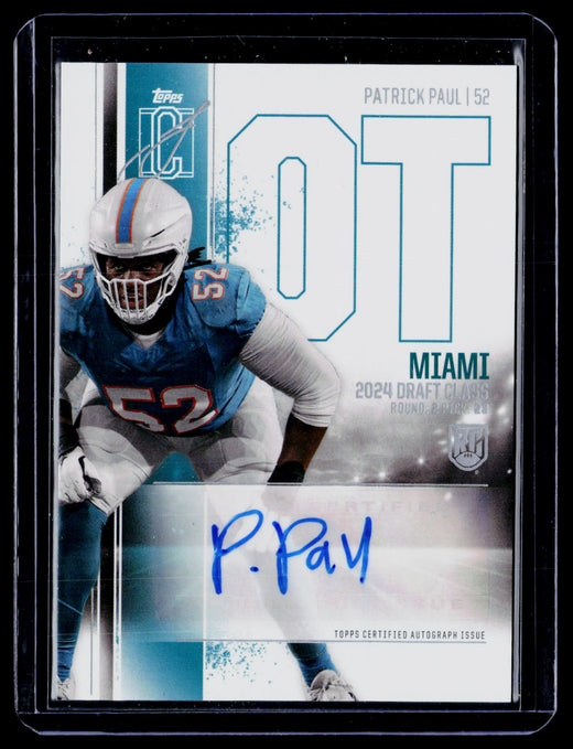 2024 Topps Signature Class Football Patrick Paul Rookie Class Auto Variation #RCA-PP - front