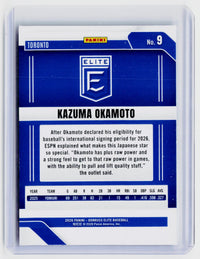 2026 Panini Donruss Elite Baseball Kazuma Okamoto Rookie Card #9 - back