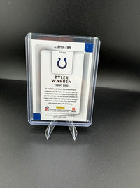 2025 Panini Donruss Optic Rookie Phenoms Tyler Warren #RPBH-TWN Memorabilia Rookie Card - back