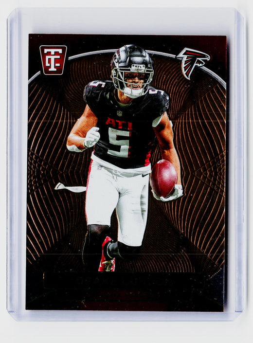 2024 Panini Totally Certified Football Drake London #6 Mirror Neon Orange /399 - front