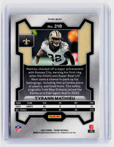 2023 Panini Prizm Football Tyrann Mathieu #218 Green Pulsar Prizm New Orleans Saints - back