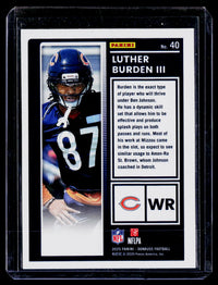 2025 Panini Donruss The Rookies Luther Burden III #40 Chicago Bears - back