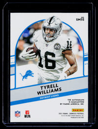 2021 Panini Donruss Football Signature Marks Tyrell Williams Auto #SM35 - back