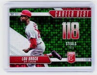 2026 Panini Donruss Elite Baseball Career Best #10 Lou Brock - front