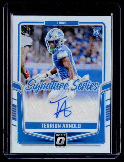 2024 Panini Donruss Optic Football Signature Series Terrion Arnold RC Auto #SSH-TAD - front