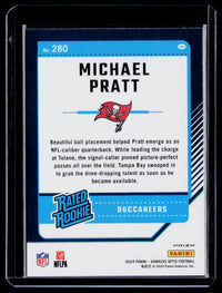 2024 Panini Donruss Optic Rated Rookie Michael Pratt #280 - back