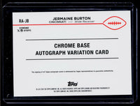 2024 Topps Chrome Football Jermaine Burton Rookie Auto RA-JB - back