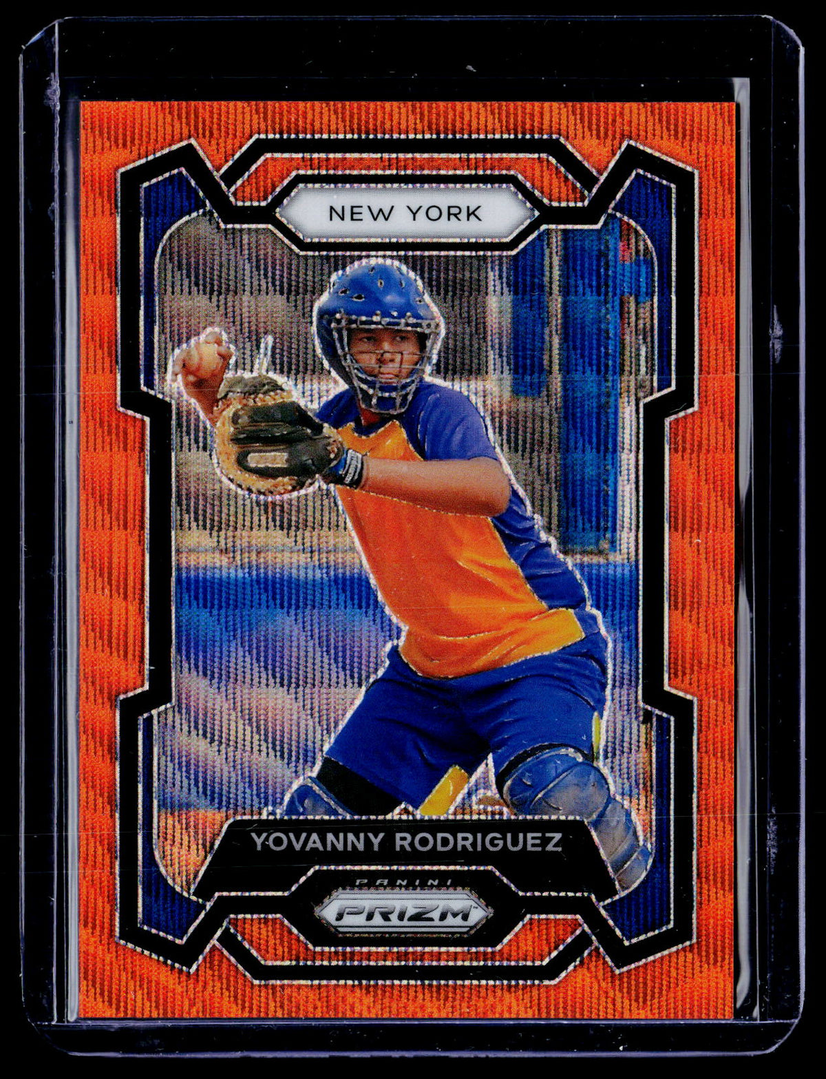 2024 Panini Prizm Baseball Yovanny Rodriguez Orange Wave Prizms #9 /49 - front