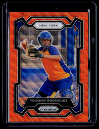 2024 Panini Prizm Baseball Yovanny Rodriguez Orange Wave Prizms #9 /49 - front