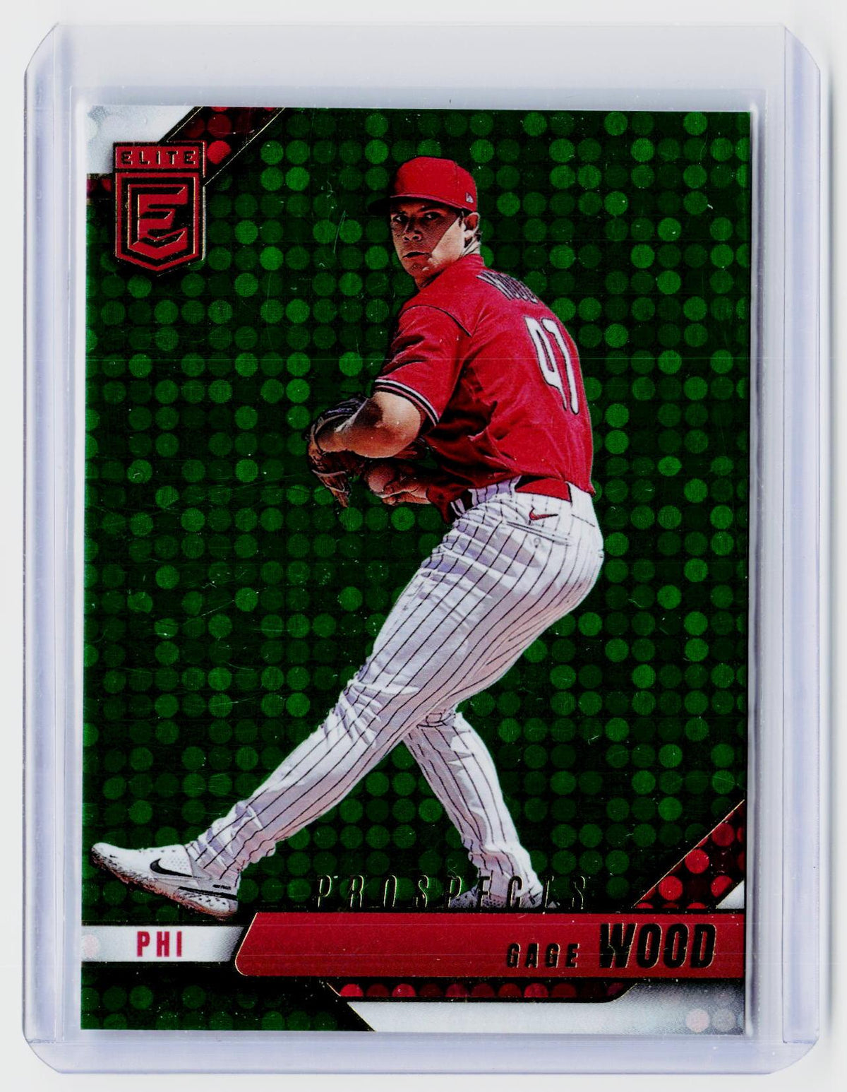 2026 Panini Donruss Elite Baseball Prospects Gage Wood #157 Philadelphia Phillies - front