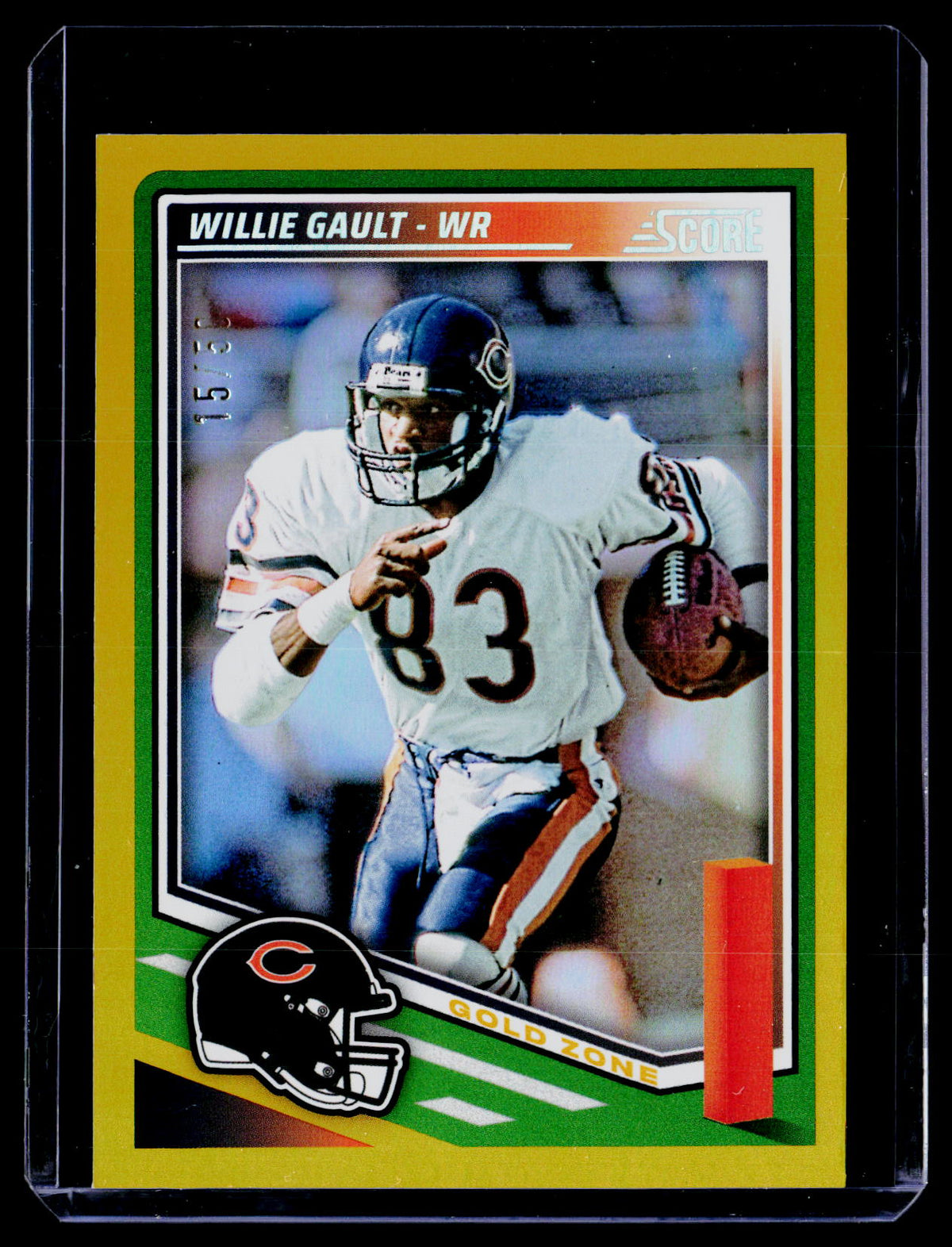 2025 Panini Score Football Willie Gault #207 Gold Zone Bears /50 - front