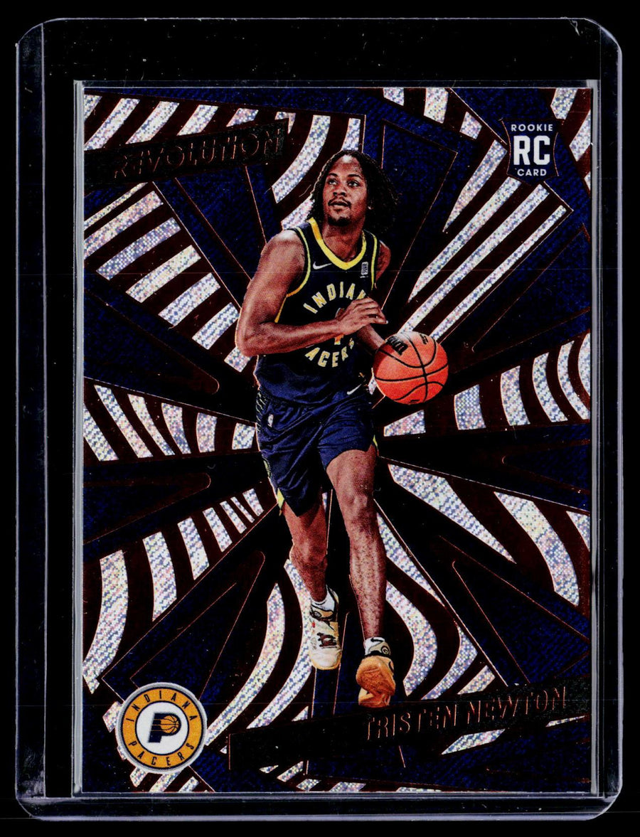 2024-25 Panini Revolution Tristen Newton Rookie Fractal #107 Indiana Pacers - front