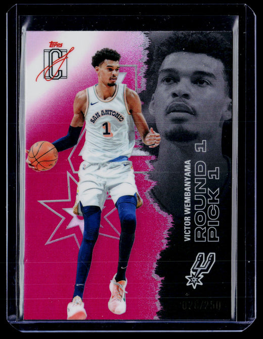 2026 Topps Signature Class Rookie Pick Victor Wembanyama Pink /250 - front