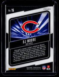 2024 Panini Prizm Football DJ Moore Chicago Bears #15 - back