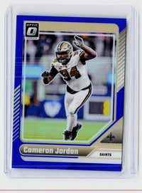 2024 Panini Donruss Optic Cameron Jordan Blue Hyper /199 #144 - front