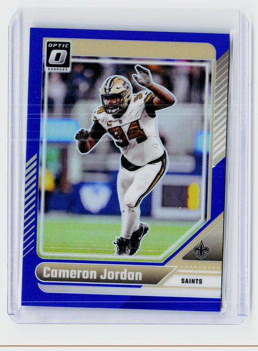 2024 Panini Donruss Optic Cameron Jordan Blue Hyper /199 #144 - front