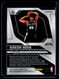 2024-25 Panini Prizm Orange Prizm Rookie Harrison Ingram #254 Spurs - back