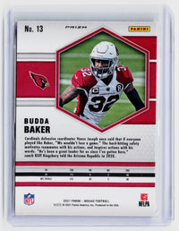 2021 Panini Mosaic Football Budda Baker #13 Arizona Cardinals - back