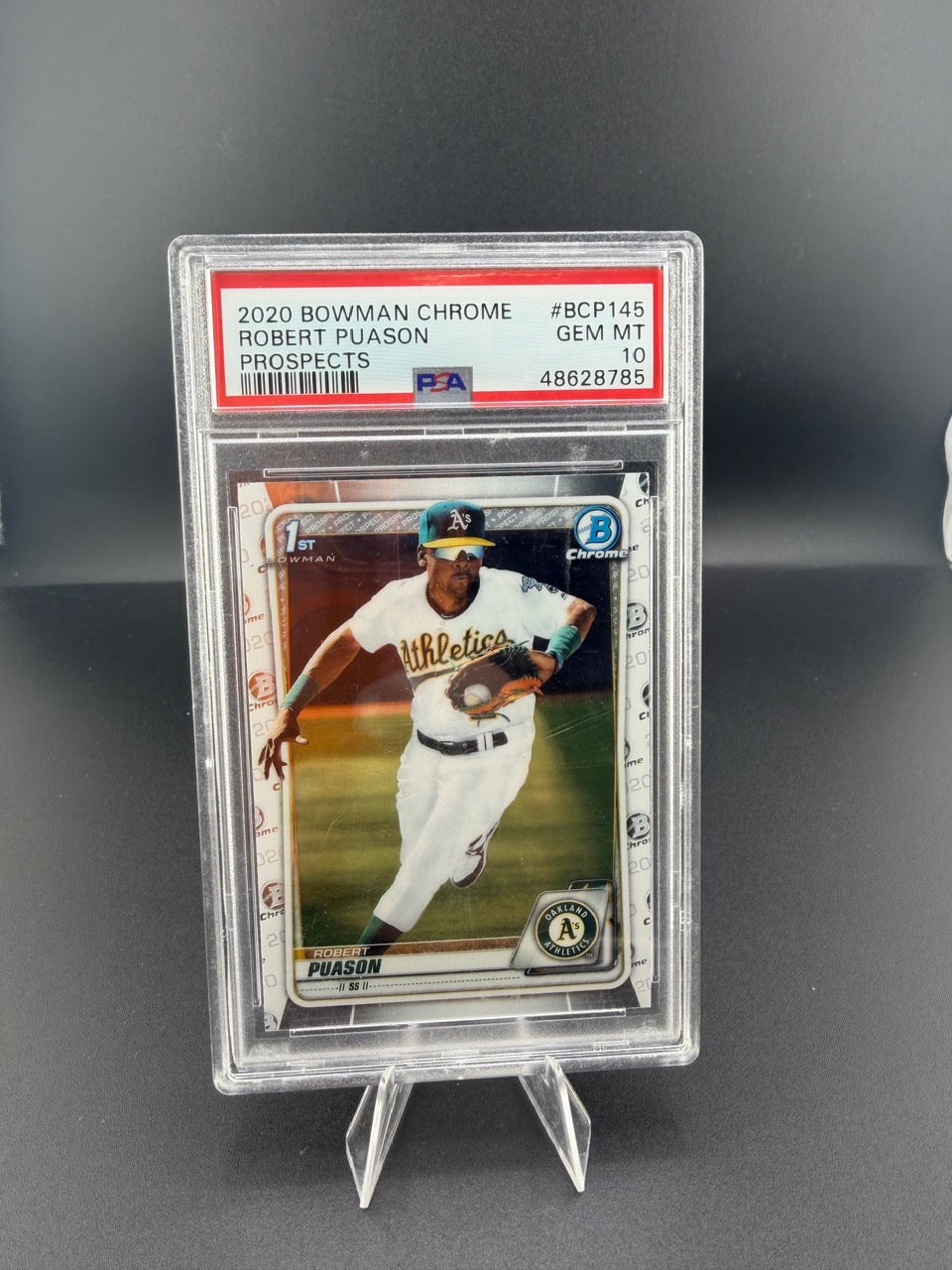 2020 Topps Bowman Chrome Robert Puason Prospects #BCP145 PSA 10 - front