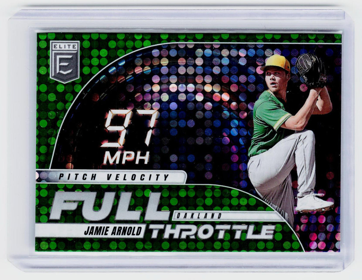 2026 Panini Donruss Elite Baseball Pitch Velocity Jamie Arnold #7 Oakland - front