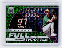 2026 Panini Donruss Elite Baseball Pitch Velocity Jamie Arnold #7 Oakland - front