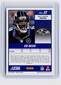 2024 Panini Score Football Ed Reed Red #27 /630 Ravens - back
