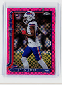 2025 Topps Chrome Football Kaden Prather RC Pink X-Fractor #394 Buffalo Bills - front
