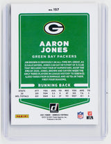 2021 Panini Donruss Press Proof Gold Aaron Jones #157 Green Bay Packers - back