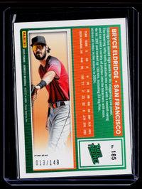 2025 Panini Donruss Optic Rated Prospect Bryce Eldridge #185 Green Velocity /149 - back