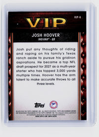 2026 Topps Bowman Chrome U Very Important Prospects Josh Hoover VIP-6 - back