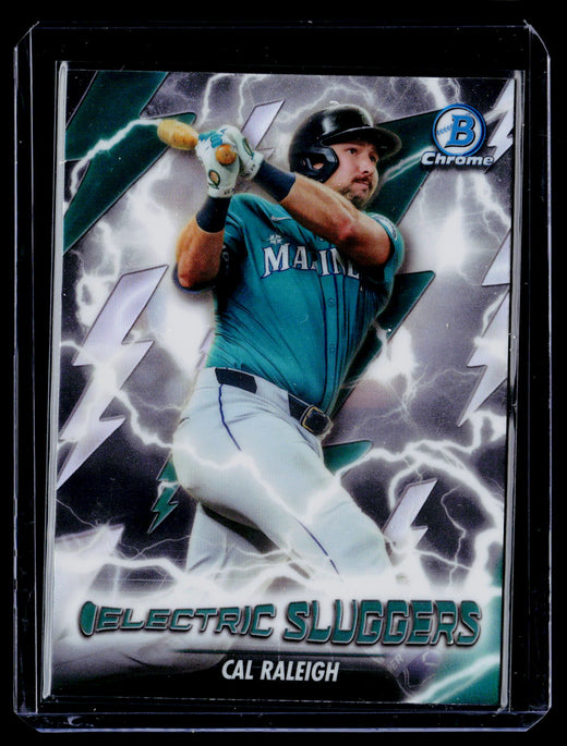 2026 Topps Bowman Chrome Electric Sluggers Cal Raleigh ES-14 Seattle Mariners - front
