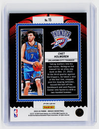 2023-24 Panini Mosaic Jam Masters #15 Chet Holmgren Oklahoma City Thunder - back