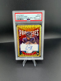 2024 Topps Finest Prodigies Autographs Caleb Williams PCW Oil Spilled Geo 1/10 PSA 10 - front