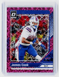 2024 Panini Donruss Optic James Cook Pink Velocity #20/80 Buffalo Bills - front