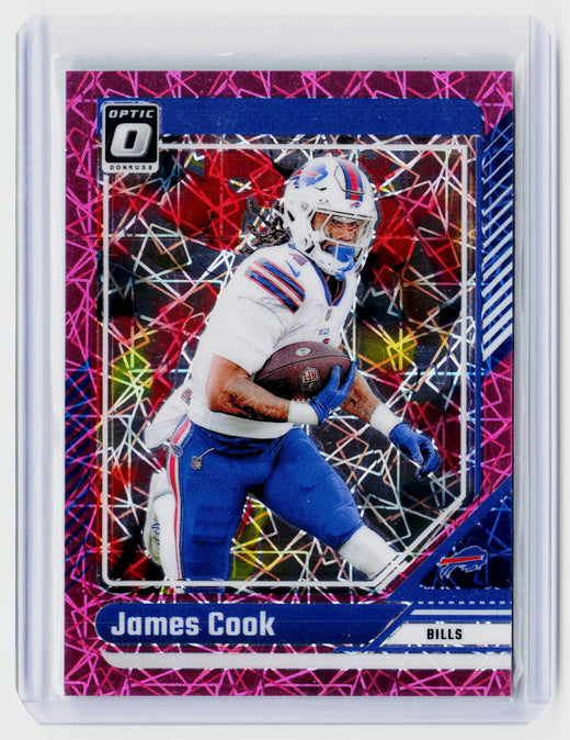 2024 Panini Donruss Optic James Cook Pink Velocity #20/80 Buffalo Bills - front