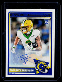 2025 Panini Score Football Base Rookie Signatures Terrance Ferguson #72 Autograph - front