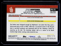 2025 Topps Pro Debut Base Autographs Cobb Hightower Sparkle Foil Auto #PD-75 /175 - back