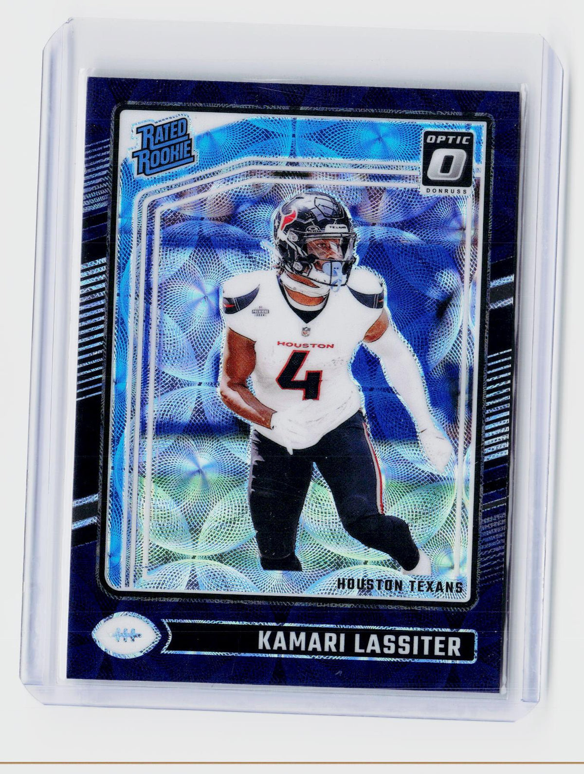 2024 Panini Donruss Optic Blue Hyper Prizm Rated Rookie #261 Kamari Lassiter - front