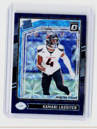 2024 Panini Donruss Optic Blue Hyper Prizm Rated Rookie #261 Kamari Lassiter - front