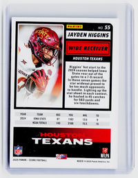 2025 Panini Score Football Jayden Higgins Rookies /499 - back