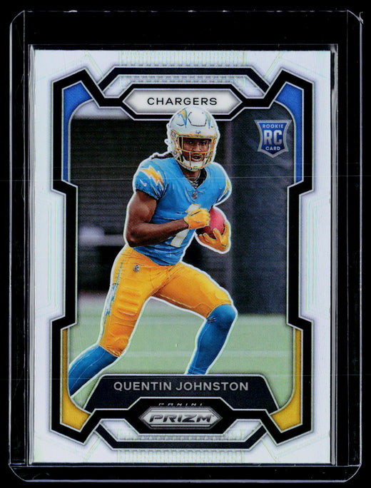 2023 Panini Prizm Football silver holo Quentin Johnston Rookie #353 Chargers - front