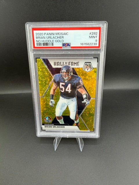 2020 Panini Mosaic Hall of Fame Brian Urlacher No Huddle #282 PSA Mint 9 10/10 - front