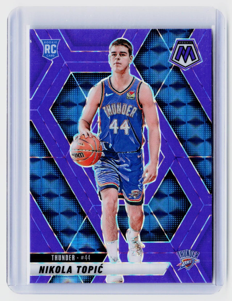 2024-25 Panini Mosaic Nikola Topić Purple Mosaic Rookie Card #242 /249 - front