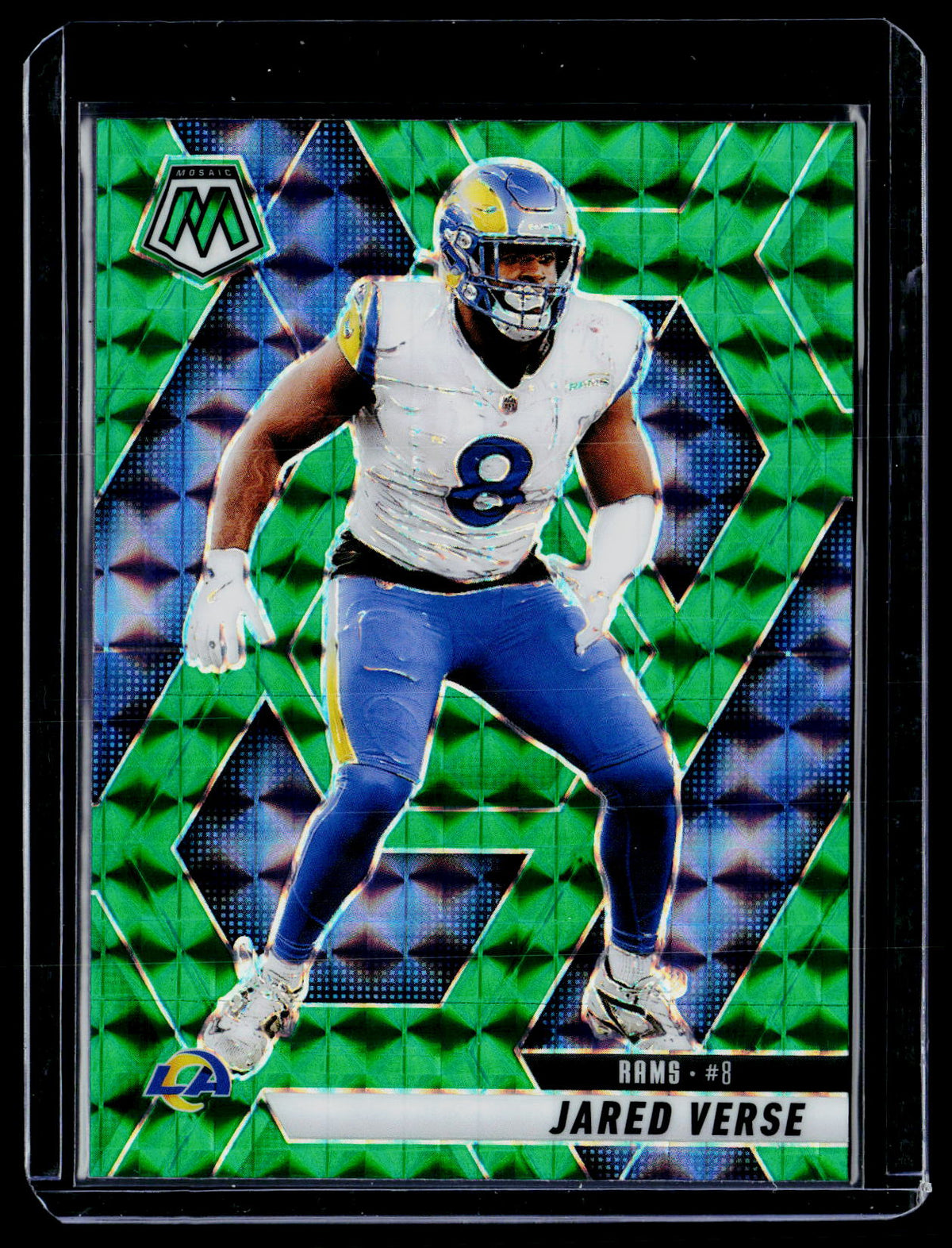 2025 Panini Mosaic Football Jared Verse #8 Mosaic GREEN - front